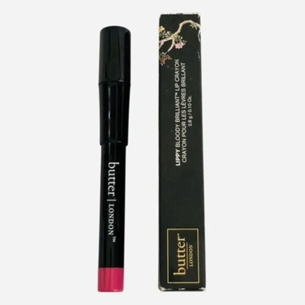 Butter London Lippy Bloody Brilliant Lip Crayon Disco Biscuit Pink W/ Sharpener